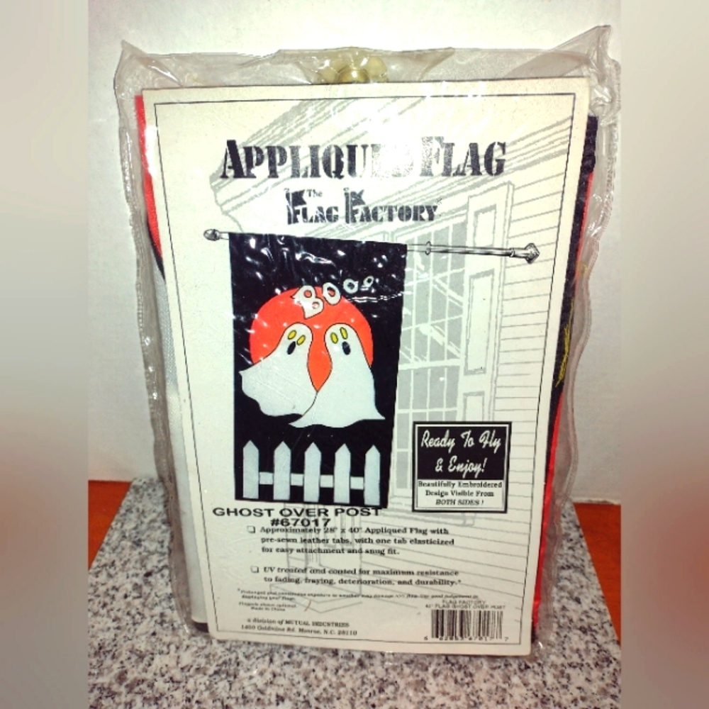 Vtg Flag Factory Create Your Own Beautiful Flag Pattern “Ghosts On A Post”